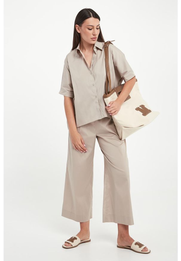 Max Mara Beachwear - Koszula damska z krótkim rękawem Pittura MAX MARA BEACHWEAR. Długość rękawa: krótki rękaw. Długość: krótkie