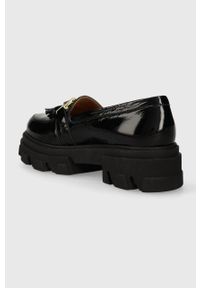 Charles Footwear mokasyny skórzane Zulia damskie kolor czarny na platformie Zulia.Loafer.Black. Kolor: czarny. Materiał: skóra. Obcas: na platformie #2