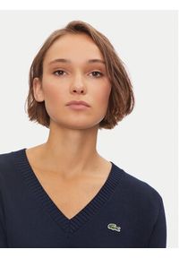 Lacoste Sweter AF3324 Granatowy Regular Fit. Kolor: niebieski. Materiał: bawełna #4