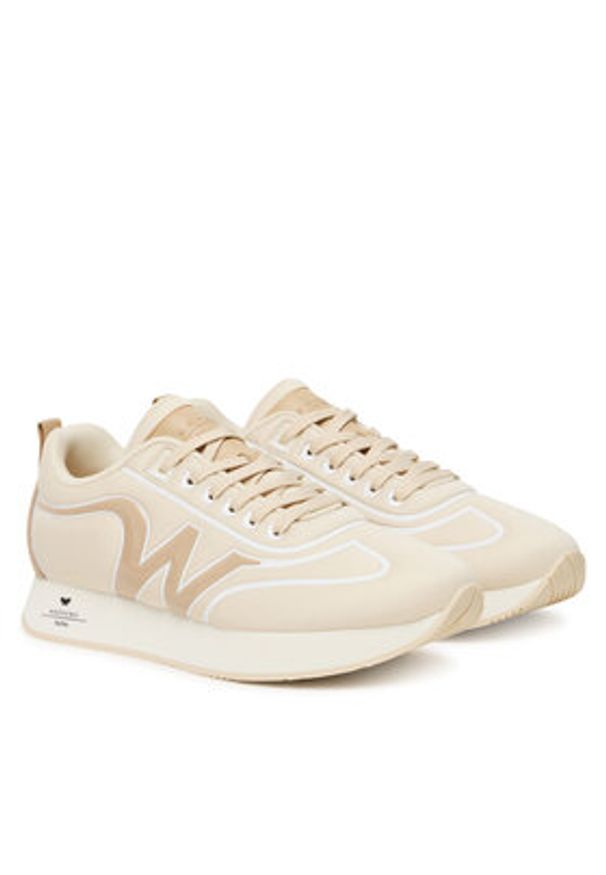 Weekend Max Mara Sneakersy 2525766034650 Écru. Materiał: skóra