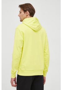 Calvin Klein bluza męska kolor żółty z kapturem gładka. Typ kołnierza: kaptur. Kolor: żółty. Wzór: gładki #5