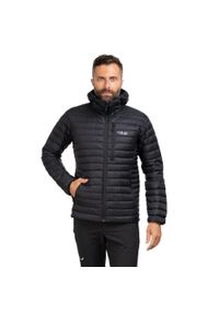 Kurtka puchowa męska Rab Microlight Alpine Jacket z kapturem. Typ kołnierza: kaptur. Kolor: czarny. Materiał: puch