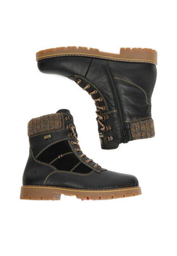 Remonte Trzewiki CEO-D9378-00 Czarny. Kolor: czarny. Materiał: skóra