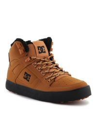 Buty DC Shoes Pure High-Top Wc Wnt M ADYS400047-WEA brązowe. Kolor: brązowy. Materiał: materiał. Sezon: zima