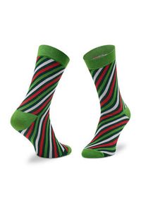 Rainbow Socks Zestaw 3 par wysokich skarpet unisex Xmas Socks Box Stripes Pak 3 Zielony. Kolor: zielony. Materiał: materiał #5