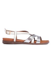Białe płaskie sandały damskie Sergio Leone. Kolor: biały #1