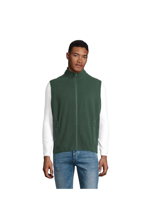 SOL'S - Ocieplacz Na Ciało Dla Dorosłych Unisex Factor Fleece Zapinany Na Zamek. Kolor: czerwony, wielokolorowy, zielony