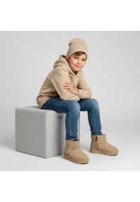Big-Star - Beżowe Śniegowce Big Star Ocieplane Buty Dziecięce. Kolor: beżowy. Materiał: materiał. Sezon: zima. Styl: klasyczny, elegancki #10