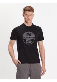 North Sails T-Shirt 692837 Czarny Regular Fit. Kolor: czarny. Materiał: bawełna