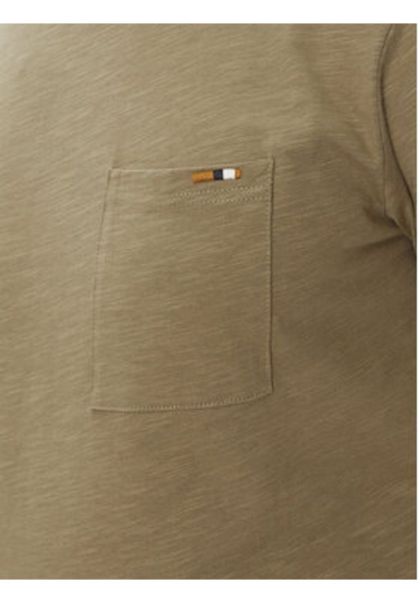 INDICODE T-Shirt Inandorra 41-104 Khaki Regular Fit. Kolor: brązowy. Materiał: bawełna