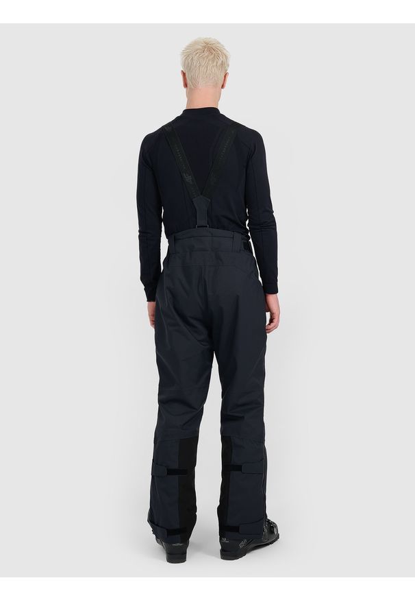 4f - 4F Spodnie narciarskie z szelkami membrana Dermizax 20000 męskie - czarne M. Kolor: czarny. Materiał: materiał. Technologia: Dermizax. Sezon: zima. Sport: narciarstwo