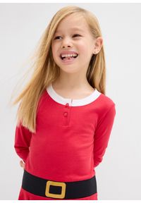 bonprix - Sukienka dziewczęca bożonarodzeniowa z dżerseju. Kolor: czerwony. Materiał: jersey. Długość rękawa: długi rękaw #2