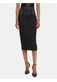 Elisabetta Franchi Spódnica ołówkowa GO-148-62E2-V440 Czarny Slim Fit. Kolor: czarny. Materiał: syntetyk #1