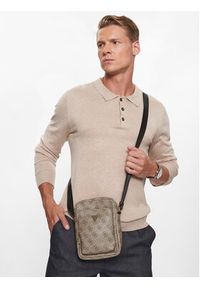 Guess Saszetka Vezzola Smart HMEVZL P3163 Beżowy. Kolor: beżowy. Materiał: skóra #4