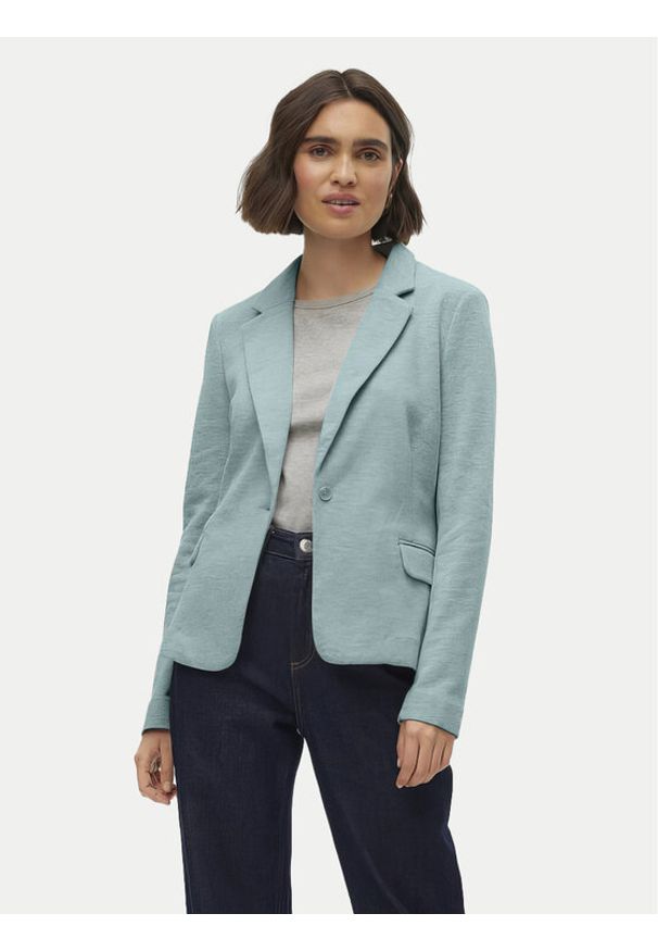 Vero Moda Marynarka Julia 10154123 Zielony Regular Fit. Kolor: zielony. Materiał: syntetyk