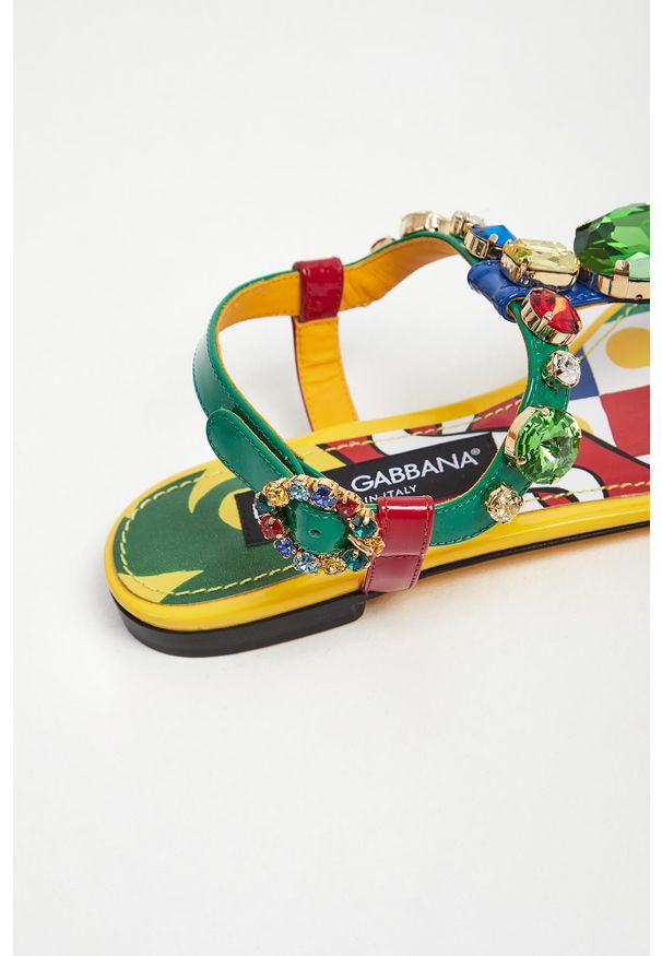 Dolce & Gabbana - Sandały damskie skórzana DOLCE & GABBANA. Materiał: skóra