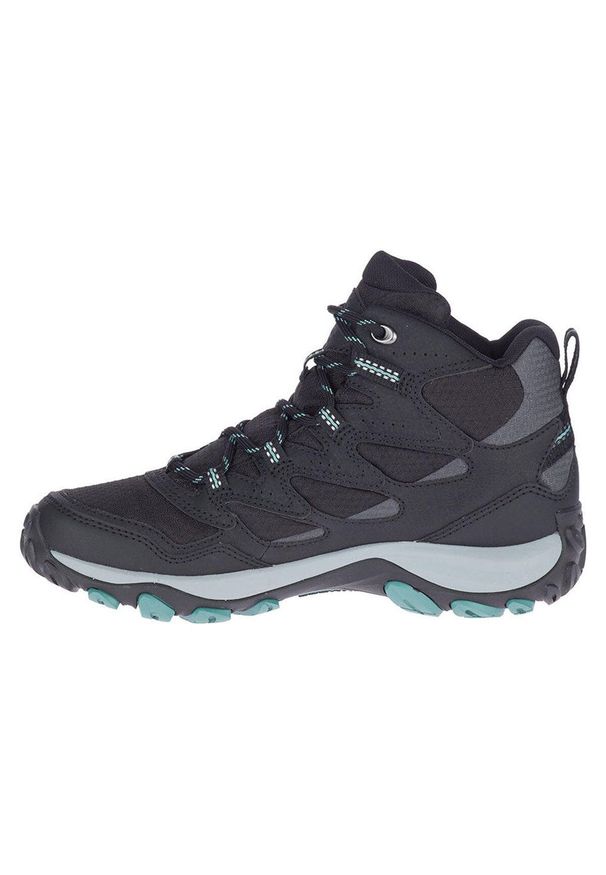 Buty trekkingowe damskie Merrell West Rim Sport Gtx. Wysokość cholewki: za kostkę. Zapięcie: sznurówki. Kolor: czarny. Materiał: materiał, tkanina, syntetyk. Szerokość cholewki: normalna. Styl: sportowy