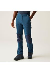 Regatta - Questra V Męskie spacerowe spodnie turystyczne. Kolor: niebieski, turkusowy, wielokolorowy. Sezon: lato. Sport: turystyka piesza #1