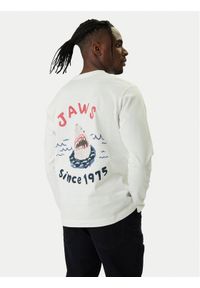 Jack & Jones Longsleeve Jaws 12286615 Biały Relaxed Fit. Kolor: biały. Materiał: bawełna. Długość rękawa: długi rękaw #1