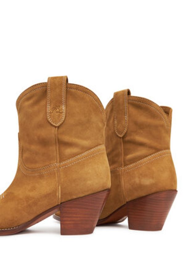 Polo Ralph Lauren Botki 818908754002 Brązowy. Kolor: brązowy. Materiał: skóra, zamsz