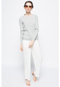 Vero Moda - Sweter. Kolor: szary. Materiał: bawełna, dzianina. Wzór: gładki #4