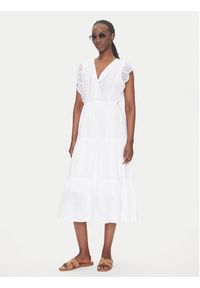 JDY Sukienka letnia Sara 15350748 Biały Regular Fit. Kolor: biały. Materiał: bawełna. Sezon: lato