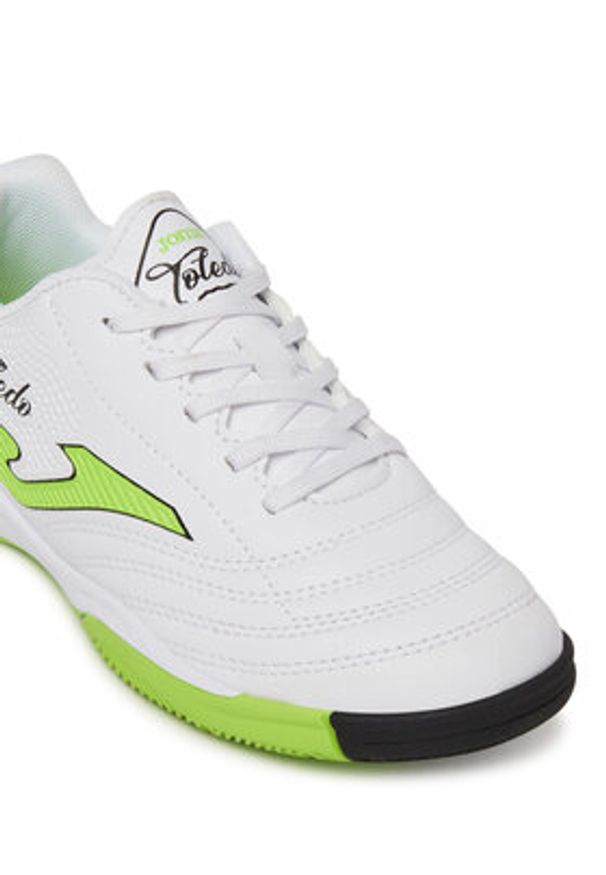 Joma Buty do piłki nożnej Toledo Jr 2502 TOJS2502IN Biały. Kolor: biały. Materiał: skóra