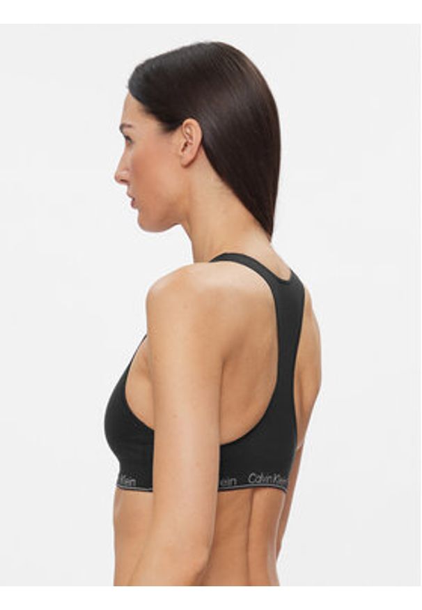 Calvin Klein Underwear Biustonosz top Racerback Bralette 000QF7317E Czarny. Kolor: czarny. Materiał: wiskoza
