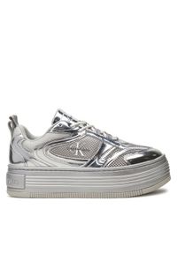 Calvin Klein Jeans Sneakersy Bold Platf Low Mix Ml Mr YW0YW01510 Srebrny. Kolor: srebrny. Materiał: materiał, mesh #1