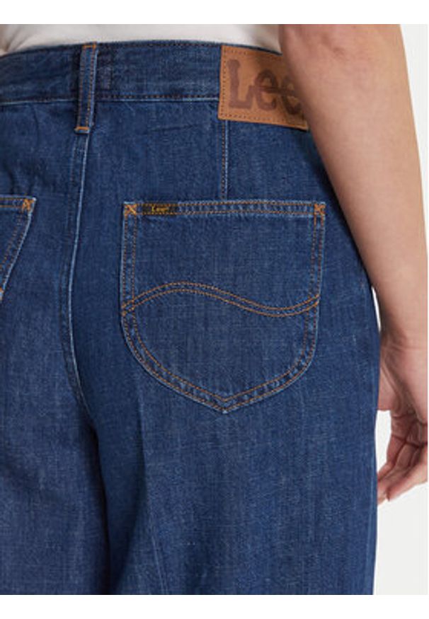 Lee Jeansy Stella 112107279 Granatowy Wide Leg. Kolor: niebieski
