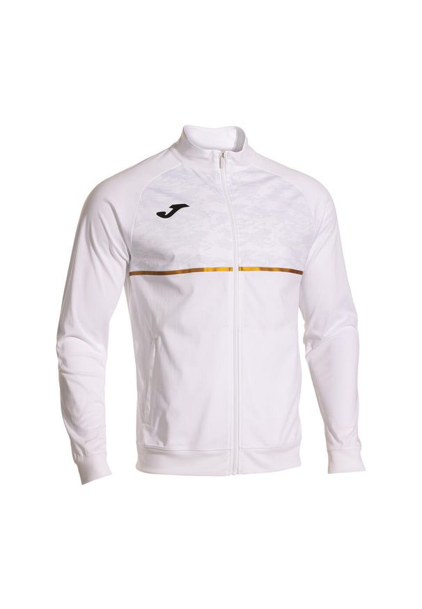 Bluza do biegania męska Joma Record III Full Zip. Kolor: biały