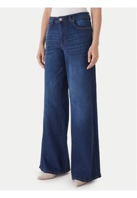 Fracomina Jeansy FP25WV3015D46002 Granatowy Wide Leg. Kolor: niebieski