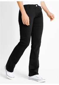 Spodnie ze stretchem BOOTCUT bonprix czarny. Kolor: czarny #5