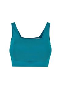 Damski kwadratowy biustonosz sportowy z recyklingu Urban Classics. Kolor: zielony #1