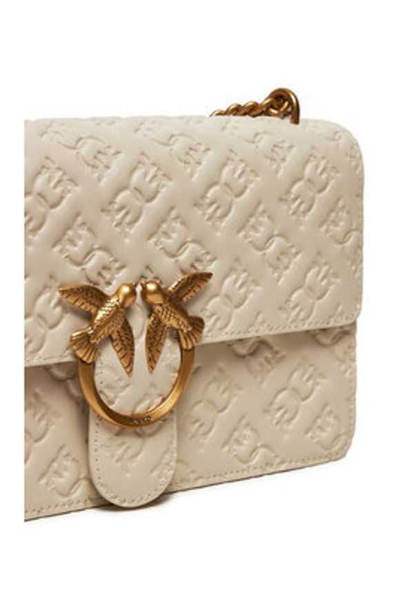 Pinko - PINKO Torebka Love One Classic Dc AI 24-25 PLTT 100941 A1YB Écru. Materiał: skórzane