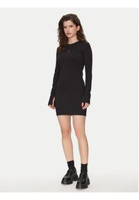 Calvin Klein Jeans Sukienka codzienna J20J225112 Czarny Slim Fit. Okazja: na co dzień. Kolor: czarny. Materiał: bawełna. Typ sukienki: proste. Styl: casual #5