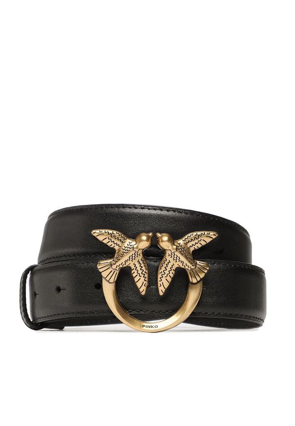 Pinko - Pasek Damski PINKO. Kolor: czarny