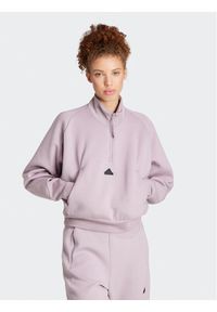 Adidas - adidas Bluza Z.N.E. IS3899 Fioletowy Loose Fit. Kolor: fioletowy. Materiał: bawełna #1