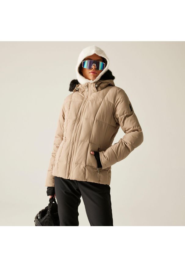 DARE 2B - Kurtka narciarska damska z membraną Glamourize VI Dare 2b. Kolor: beżowy. Materiał: tkanina. Sezon: zima. Sport: narciarstwo