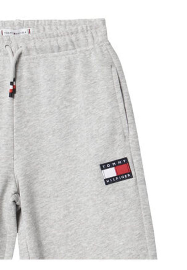 TOMMY HILFIGER - Tommy Hilfiger Spodnie dresowe KS0KS00715 Szary Regular Fit. Kolor: szary. Materiał: bawełna