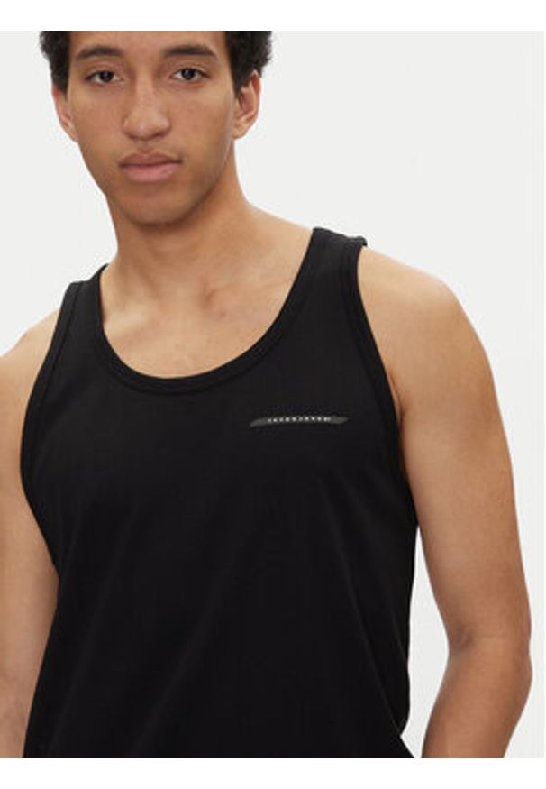 Jack & Jones - Jack&Jones Tank top Fusion 12276614 Czarny Regular Fit. Kolor: czarny. Materiał: bawełna