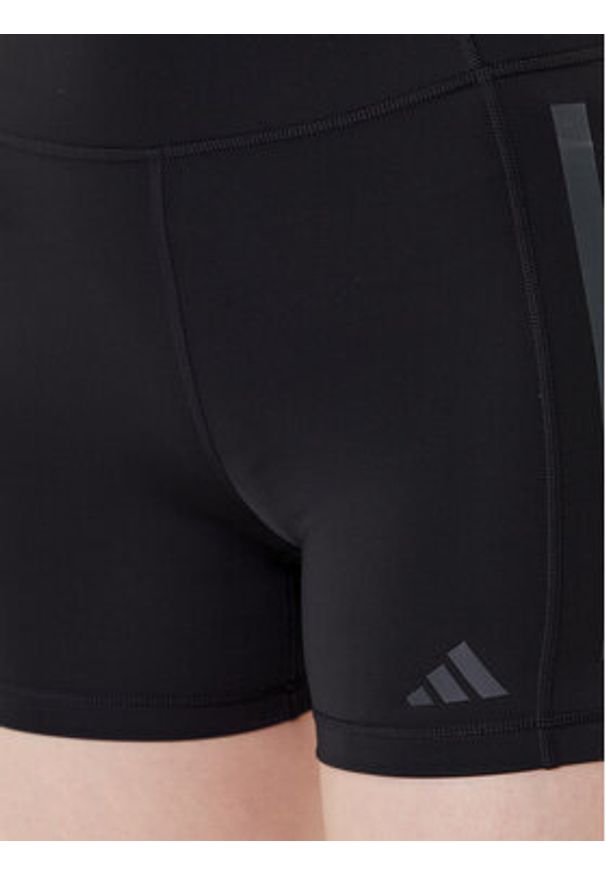 Adidas - adidas Szorty sportowe Optime 3-Stripes JG6144 Czarny Slim Fit. Kolor: czarny. Materiał: syntetyk