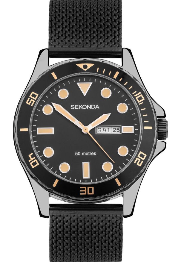 Zegarek Sekonda Zegarek męski Sekonda 1872 czarny. Kolor: czarny
