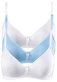 bonprix - Biustonosz bez fiszbinów z bawełny organicznej (3 szt.). Kolor: biały. Materiał: bawełna #1