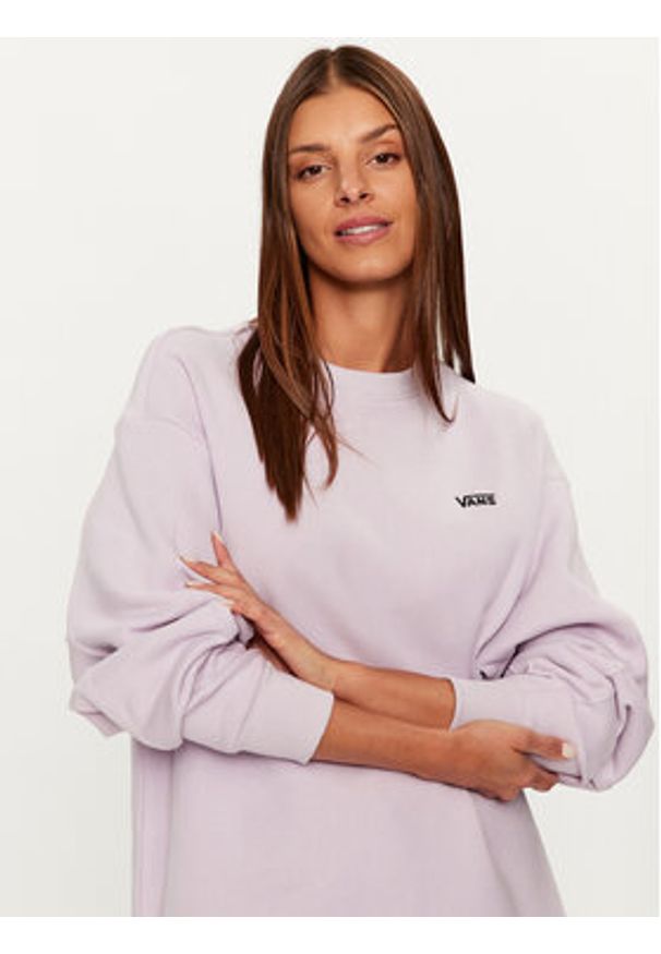 Vans Bluza Comfycush Crew VN000458 Fioletowy Regular Fit. Kolor: fioletowy. Materiał: syntetyk