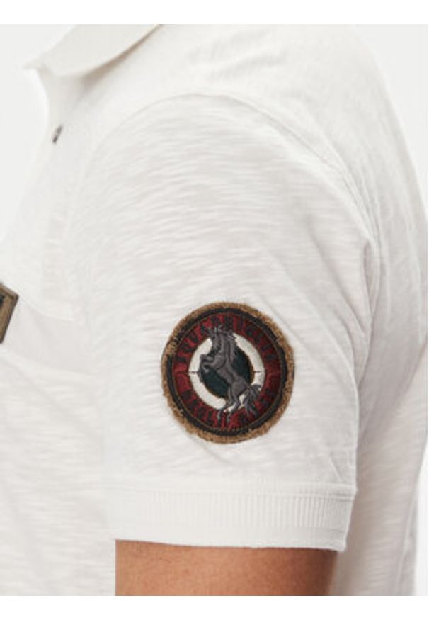 Aeronautica Militare Polo 251PO1865J680 Biały Regular Fit. Typ kołnierza: polo. Kolor: biały. Materiał: bawełna