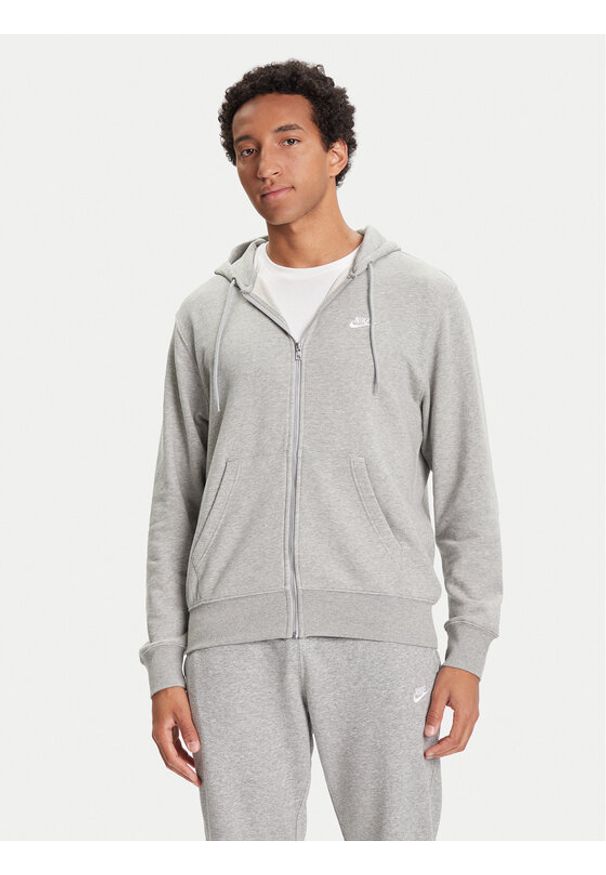 Nike Bluza Club FN3884 Szary Regular Fit. Kolor: szary. Materiał: bawełna