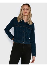 Noisy may - Noisy May Kurtka jeansowa Debra 27001163 Granatowy Slim Fit. Kolor: niebieski. Materiał: jeans, bawełna
