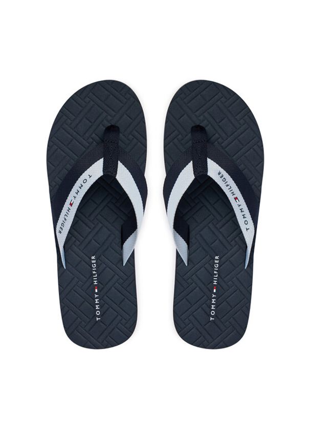 TOMMY HILFIGER - Tommy Hilfiger Japonki Webbing Strap Flag Embossed FM0FM05807 Granatowy. Kolor: niebieski. Materiał: materiał