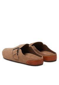 Pepe Jeans Klapki PMS90123 Beżowy. Kolor: beżowy. Materiał: zamsz, skóra